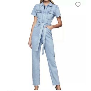 Good American Fit for Success Belted Denim Jumpsuit
